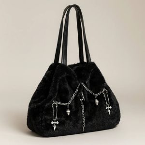 Black Fluffy Bag