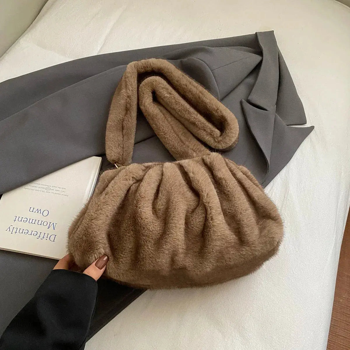 Braune Teddy Tasche – Bild 5