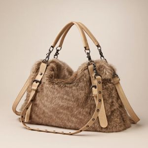 Brown Fluffy Bag