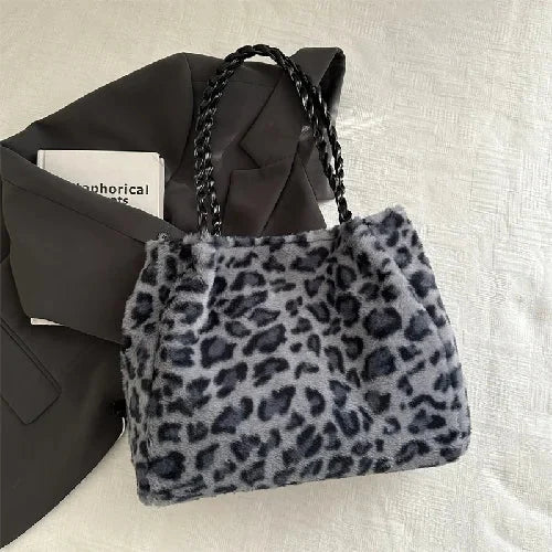 Flauschige Leoparden Tasche – Bild 2