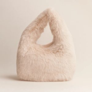 Plüsch Tasche Beige